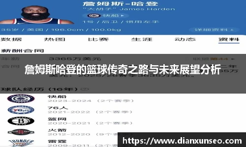 詹姆斯哈登的篮球传奇之路与未来展望分析